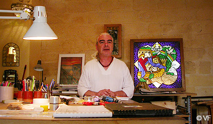 Pascal Sonnet - Atelier de vitrail Fiat Lux Avignon &copy; VF