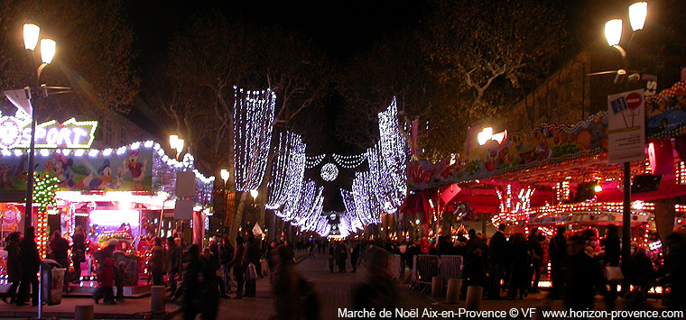 Marché de Noël à Aix-en-Provence  Photos Horizon Provence