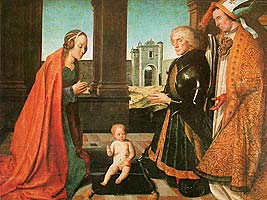 Adoration de l'Enfant - peintre provencal