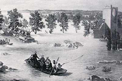 Napoléon III visite Avignon lors des inondations de 1856