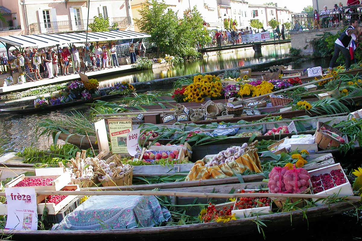 Marché flottant Isle sur la Sorgue