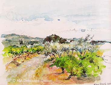 Peinture Provence  © AM Descotes-Genon