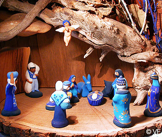 crèches Santons bleus Véronique Dornier © vf